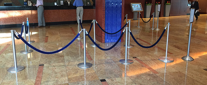 classic stanchion in use