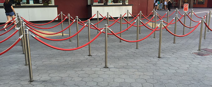 classic stanchion in use at theatre