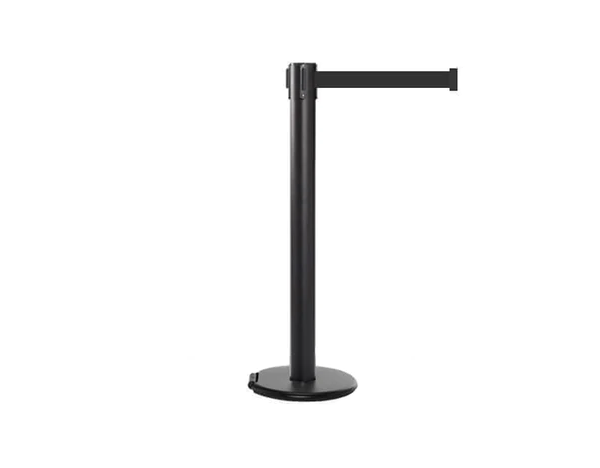 Long Belt Portable Stanchion - Black