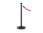 Ropemaster stanchion with a ball top and black finish