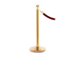 Ropemaster stanchion with a ball top and Polished Brass finish