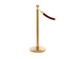 Ropemaster stanchion with a ball top and Satin Brass finish