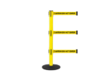 Triple Belt Safety Stanchion Yellow