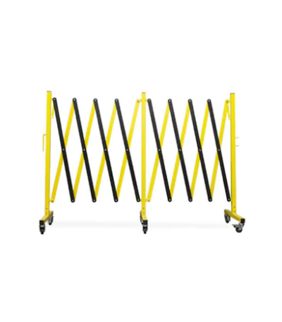 Yellow black 16 ft Long Span Expanding Barricade