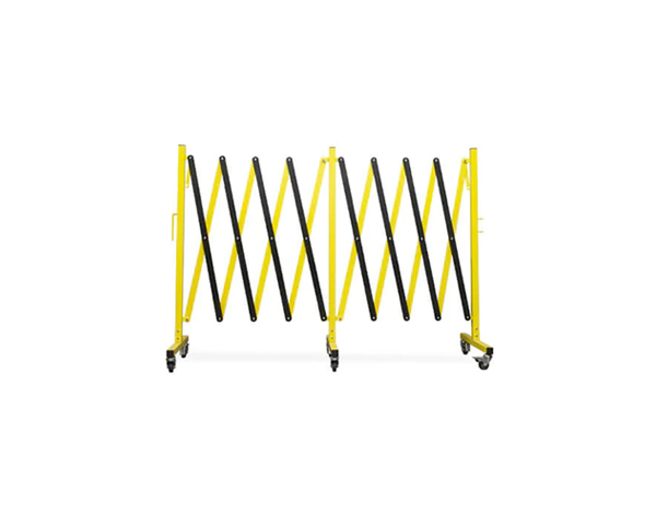 Yellow black 16 ft Long Span Expanding Barricade