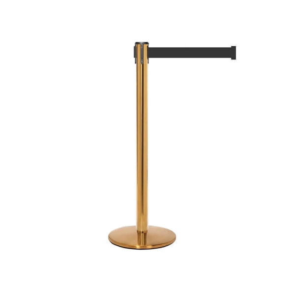 QueuePro 250 Polished Brass for belt barrier crowd control