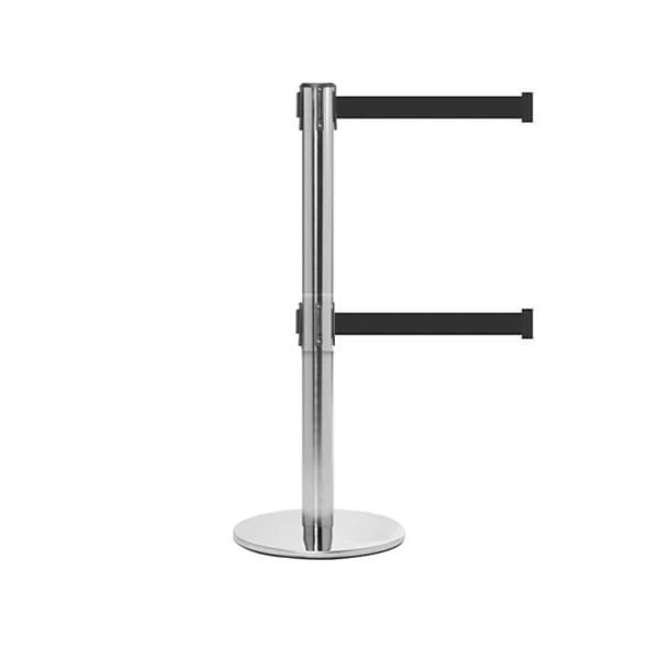 QueuePro Twin 250 Polished Stainless for ADA Compliant Queueing