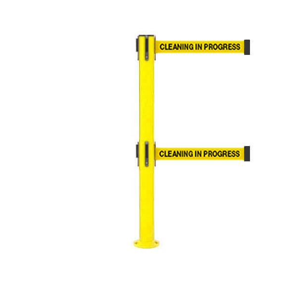 safety pro 250 twin fixed Yellow stanchion for Enhancing Access Control