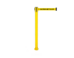 Fixed Base Safety Belt Barrier Yellow