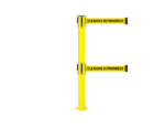 Twin Belt Fixed Base Stanchion yellow