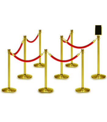 8 Pack Rope Stanchion Bundle - PB