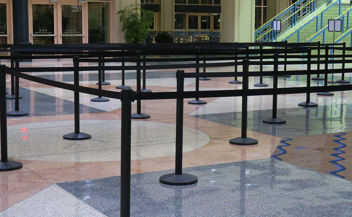 large stanchion setup