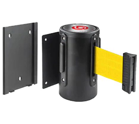 WallMaster 300 Removable showing a versatile wall mounted belt barrier