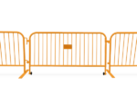 orange barricade gate connected - Front view