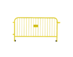 front view of yellow 6ft barricade gate