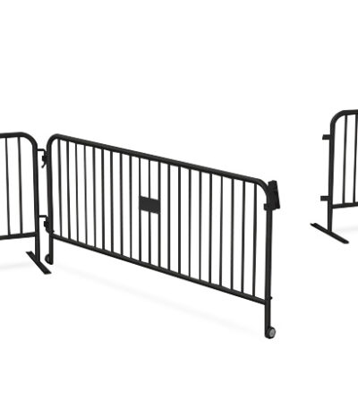 large black barricade gate