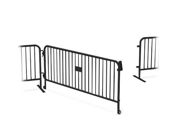 large black barricade gate