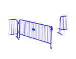 large blue barricade gate