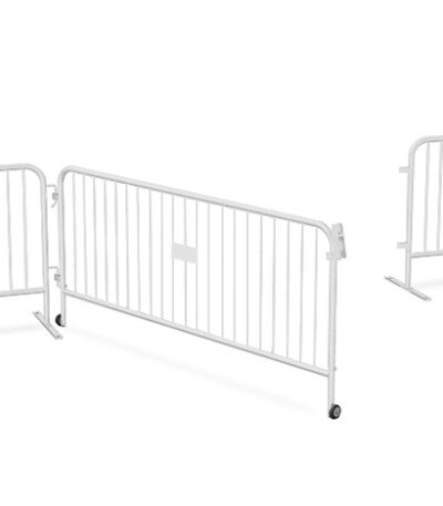 large white barricade gate