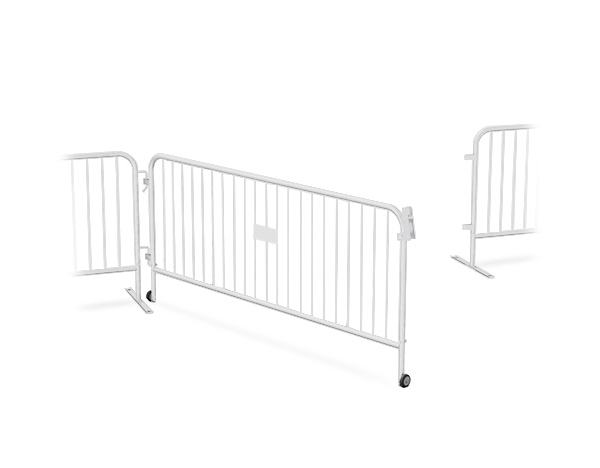 large white barricade gate