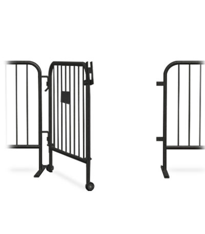 black barricade gate