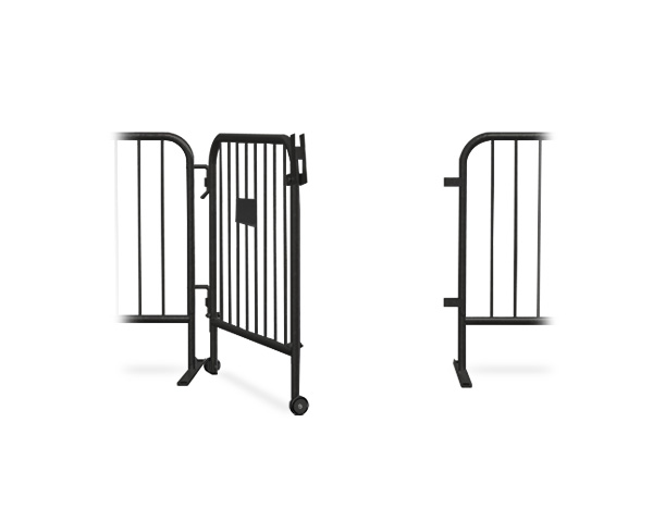 black barricade gate