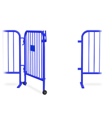 blue barricade gate