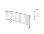 large galvanized barricade gate