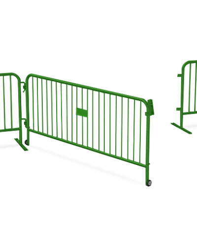 large green barricade gate