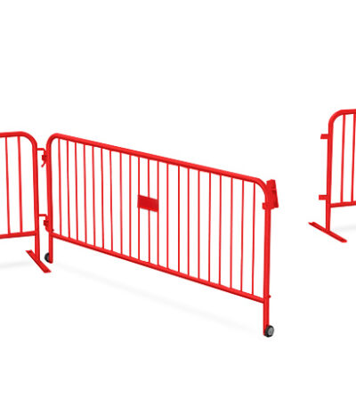 large red barricade gate