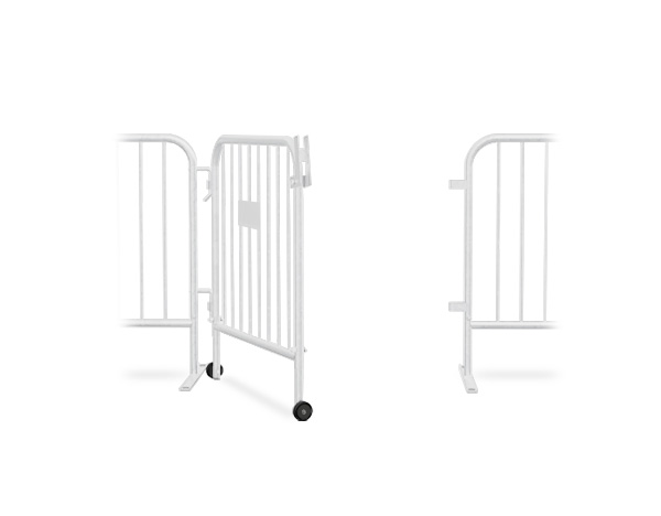 white barricade gate