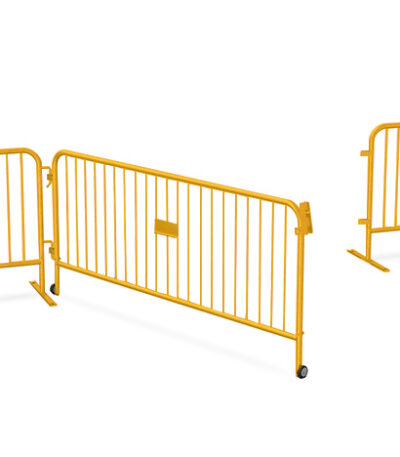 large yellow barricade gate