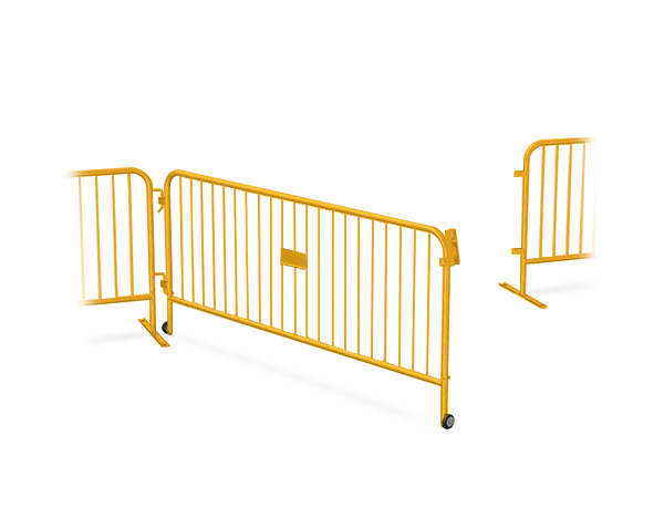 large yellow barricade gate