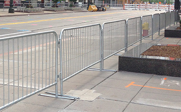 barricades in use